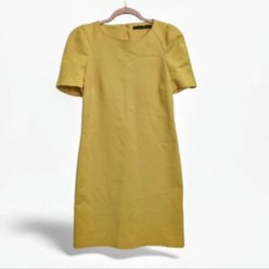 Zara Woman Pencil Dress Yellow Size Medium